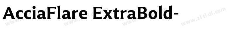 AcciaFlare ExtraBold字体转换